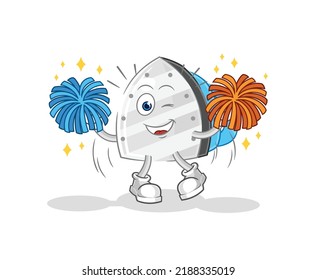 the iron cheerleader cartoon. cartoon mascot vector