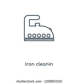 Iron cleanin concept line icon. Linear Iron cleanin concept outline symbol design. This simple element illustration can be used for web and mobile UI/UX.