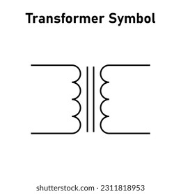 Iron core transformer symbol. Physics resources for teachers and students.