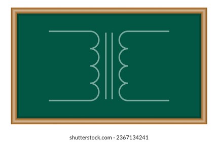 Iron core transformer symbol. Physics resources for teachers and students.