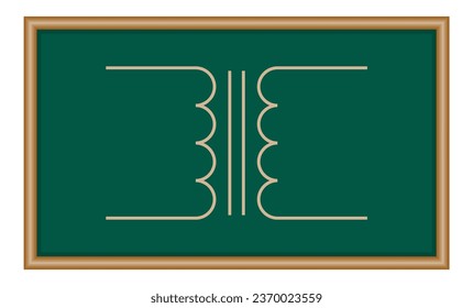 Iron core transformer symbol. Physics resources for teachers and students.