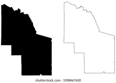 Iron County, State of Wisconsin (U.S. county, United States of America, US) map vector illustration, scribble sketch Iron map