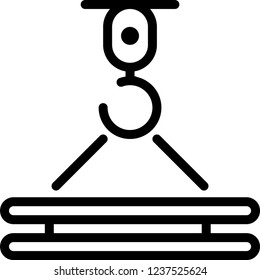 Iron crane hook icon
