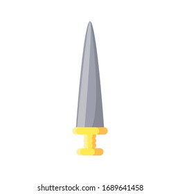 daga de hierro sobre el diseño de ilustración vectorial de fondo blanco