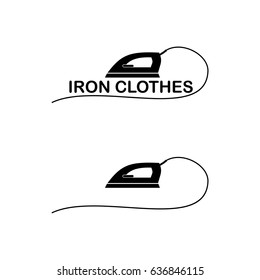 Iron and decorative cable logo template