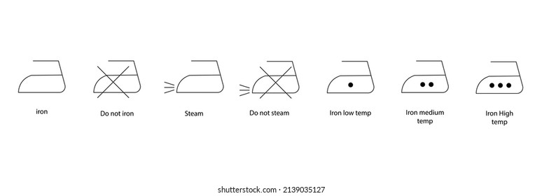 Hierro, no hierro, vapor, no vapor, hierro a baja temperatura, medio de hierro
temp, vector de conjunto de iconos de línea de alta temperatura 