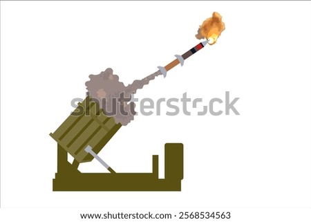 Iron dome. Vector simple color flat illustration.