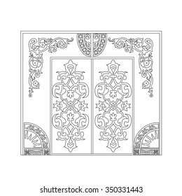 Iron Door frame design corner sun