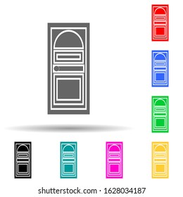 Iron door multi color style icon. Simple glyph, flat vector of door icons for ui and ux, website or mobile application