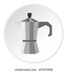 Iron electric kettle icon. Flat illustration of iron electric kettle vector icon for web