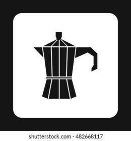 Iron electric kettle icon in simple style isolated on white background. Utensils symbol vector illustration