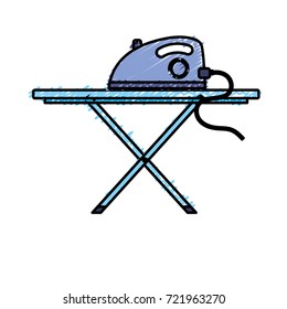 iron electrical object and ironing board