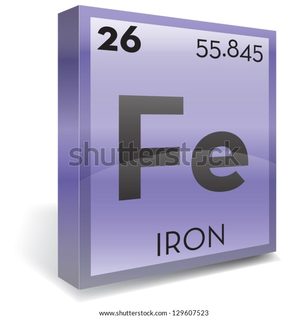 Iron Element Stock Vector Royalty Free 129607523
