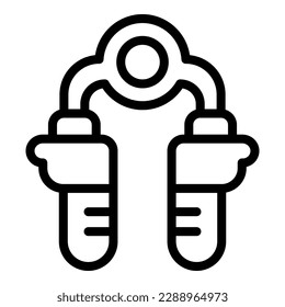 Iron espander icon outline vector. Sport grip. Trainer activity