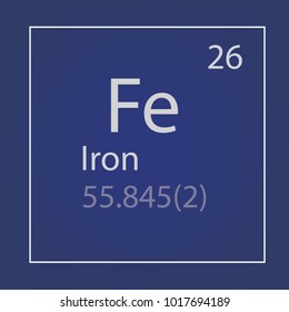 iron Fe chemical element icon- vector illustration