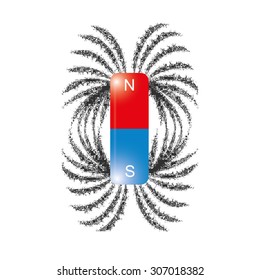 Iron Filings Magnetic Field Lines Vector
