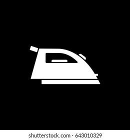 Iron Flat Icon On Black Background