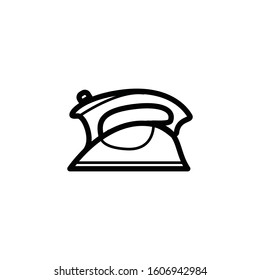 Iron flat icon on white transparent background. You can be used iron icon for several purposes.