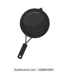 iron frying pan kitchen cartoon. iron frying pan kitchen sign. isolated symbol vector illustration