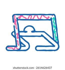 iron gate doodle icon sketch vector. iron gate sign. isolated symbol illustration