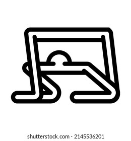 iron gate line icon vector. iron gate sign. isolated contour symbol black illustration