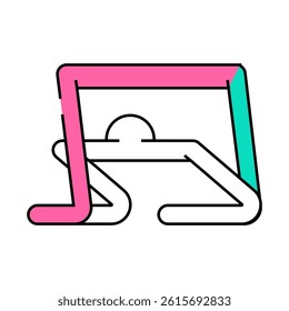 iron gate line icon vector. iron gate sign. isolated symbol illustration