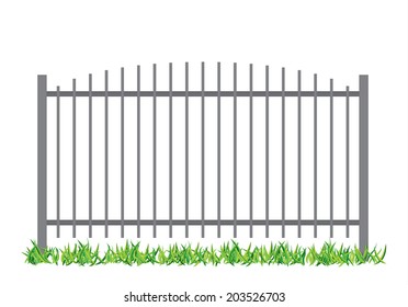 Iron gate, vector illustration. 