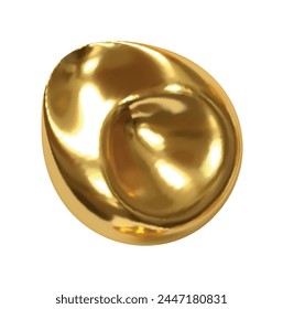 Oro de hierro Metaball Formas de objetos de diseño 3d realista. Golden Meteorites asteroides cometa bola redonda Elementos esféricos. Ilustración vectorial