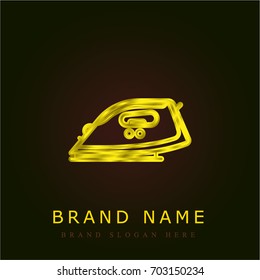 Iron golden metallic logo