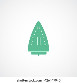 Iron Green Flat Icon On White Background