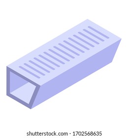 Iron gutter icon. Isometric of iron gutter vector icon for web design isolated on white background