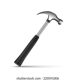 Iron hammer isolated on a white background