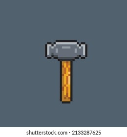 iron hammer in pixel style