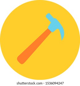 iron hammer used by construction workers to hit nails