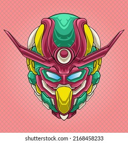 
Ilustración de robot con cabeza de hierro, perfecta para el diseño de camisetas, pegatinas, mercadería, etc.