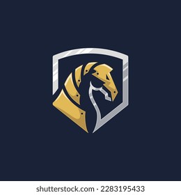 iron horse logo in shield shape