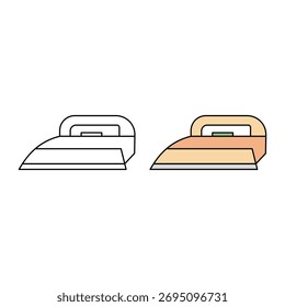 Iron. Household equipment. Electronic equipment. Vector illustration.