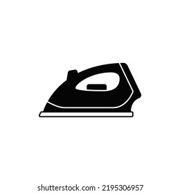 Iron icon in black flat glyph, filled style isolated on white background