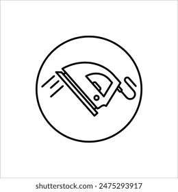 Iron icon. Dry and steam iron vector icon. Laundry item symbol. Simple outlined design style.