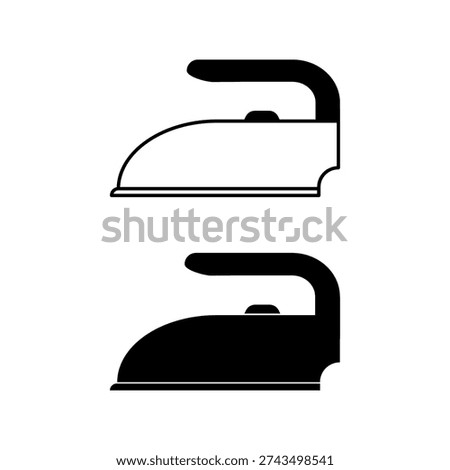Iron icon, Electric iron, isolated on a white background. Flat vector illustration design.