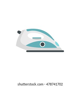 Iron icon in flat style isolated on white background. Home appliances symbol vector illustration
