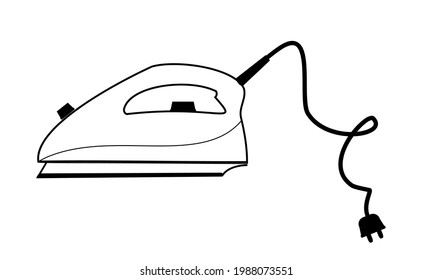 Iron icon isolated on white background vector illustration.
