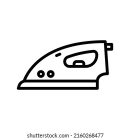 Iron Icon. Line Art Style Design Isolated On White Background