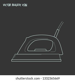 Iron icon line element. Vector illustration of iron icon line isolated on clean background for your web mobile app logo design.