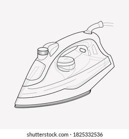 Elemento de línea de icono de hierro. Ilustración vectorial de la línea de iconos de hierro aislada en fondo limpio para el diseño del logotipo de la aplicación móvil web.