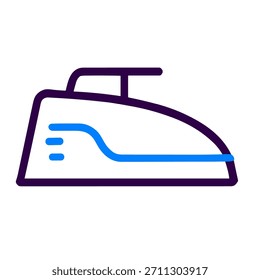 Icono de hierro. Una Ilustración vectorial lineal de hierro aislado sobre fondo blanco.