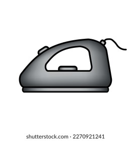 Iron icon on white background.
