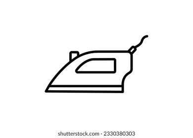 Iron icon. icon related to electronic, household appliances. Line icon style design. Simple vector design editable