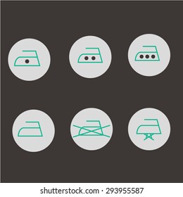 Iron icon set.