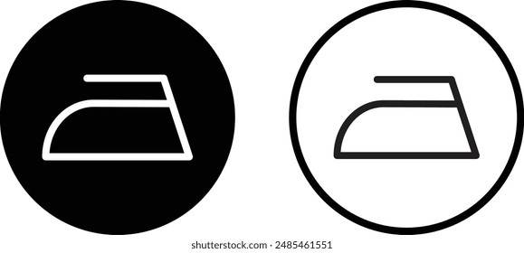 Iron icon set in two styles isolated on white background . Vector illustration